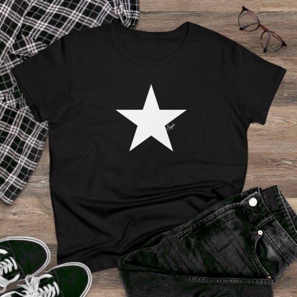 Star  - Women's Midweight Cotton Tee - Image 3